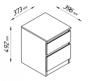 2.03.03.050.4 КАСТОР тумба 2 ящика RU серая в Уфе - ufa.ok-mebel.com | фото 3