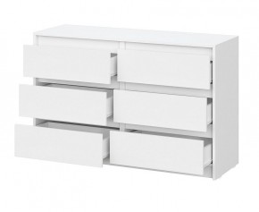 АЙДЕН КМ06-1200 Комод 6 ящиков (белый) в Уфе - ufa.ok-mebel.com | фото 2