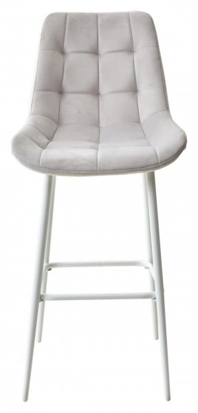 Барный стул ХОФМАН, цвет H-09 Светло-серый, велюр / белый каркас М-City в Уфе - ufa.ok-mebel.com | фото 6