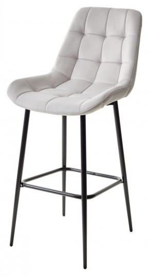 Барный стул ХОФМАН, цвет H-09 Светло-серый, велюр / черный каркас М-City в Уфе - ufa.ok-mebel.com | фото 1