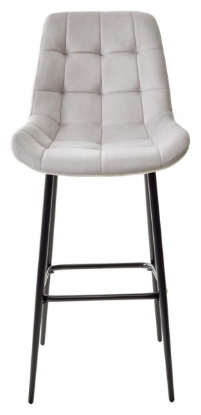 Барный стул ХОФМАН, цвет H-09 Светло-серый, велюр / черный каркас М-City в Уфе - ufa.ok-mebel.com | фото 5