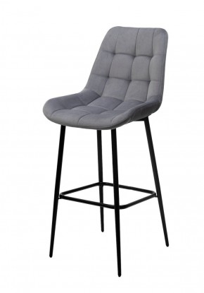 Барный стул ХОФМАН, цвет H-14 Серый, велюр / черный каркас М-City в Уфе - ufa.ok-mebel.com | фото