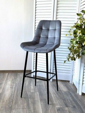 Барный стул ХОФМАН, цвет H-14 Серый, велюр / черный каркас М-City в Уфе - ufa.ok-mebel.com | фото 3