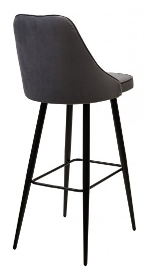 Барный стул NEPAL-BAR СЕРЫЙ #27, велюр/ черный каркас (H=78cm) М-City в Уфе - ufa.ok-mebel.com | фото 3