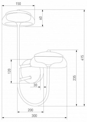 Бра Eurosvet Fungo 50388/2 LED черный в Уфе - ufa.ok-mebel.com | фото 5