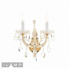 Бра iLamp Diamond W6071-2 GD+CL в Уфе - ufa.ok-mebel.com | фото 2