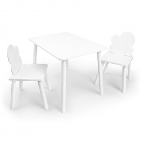 Детский комплект стол и два стула «Облачко» Rolti Baby (белый/белый, массив березы/мдф) в Уфе - ufa.ok-mebel.com | фото