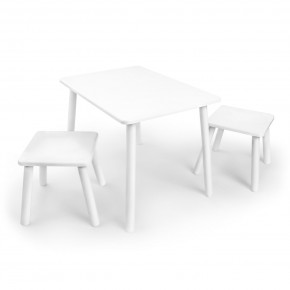 Детский комплект стол и два табурета Rolti Baby (белая столешница/белое сиденье/белые ножки) в Уфе - ufa.ok-mebel.com | фото 1