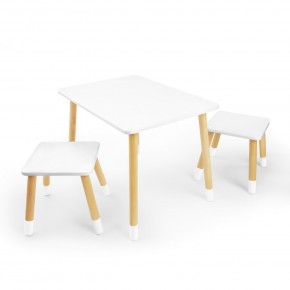 Детский комплект стол и два табурета Rolti Baby (белая столешница/белое сиденье/береза ножки) в Уфе - ufa.ok-mebel.com | фото