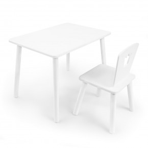 Детский комплект стол и стул «Корона» Rolti Baby (белый/белый, массив березы/мдф) в Уфе - ufa.ok-mebel.com | фото