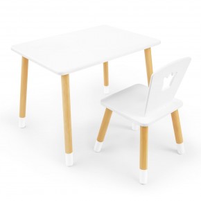 Детский комплект стол и стул «Корона» Rolti Baby (белый/береза, массив березы/мдф) в Уфе - ufa.ok-mebel.com | фото