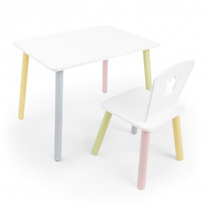 Детский комплект стол и стул «Корона» Rolti Baby (белый/цветной, массив березы/мдф) в Уфе - ufa.ok-mebel.com | фото