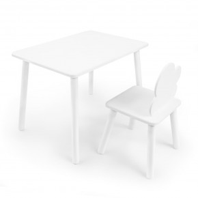 Детский комплект стол и стул «Облачко» Rolti Baby (белый/белый, массив березы/мдф) в Уфе - ufa.ok-mebel.com | фото