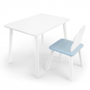 Детский комплект стол и стул «Облачко» Rolti Baby (белый/голубой, массив березы/мдф) в Уфе - ufa.ok-mebel.com | фото
