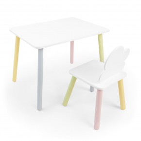 Детский комплект стол и стул «Облачко» Rolti Baby (белый/цветной, массив березы/мдф) в Уфе - ufa.ok-mebel.com | фото