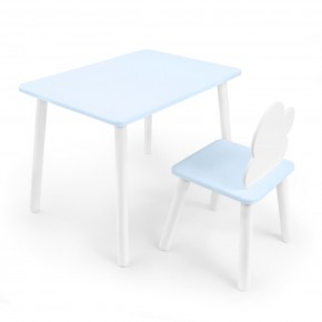 Детский комплект стол и стул «Облачко» Rolti Baby  (голубая столешница/голубое сиденье/белые ножки) в Уфе - ufa.ok-mebel.com | фото