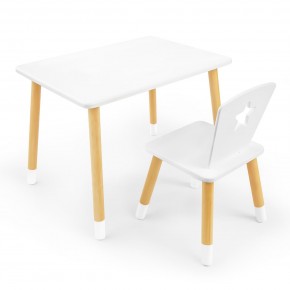 Детский комплект стол и стул «Звезда» Rolti Baby (белый/береза, массив березы/мдф) в Уфе - ufa.ok-mebel.com | фото