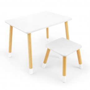 Детский комплект стол и табурет Rolti Baby (белая столешница/белое сиденье/береза ножки) в Уфе - ufa.ok-mebel.com | фото