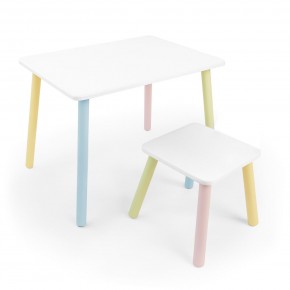 Детский комплект стол и табурет Rolti Baby (белая столешница/белое сиденье/цветные ножки) в Уфе - ufa.ok-mebel.com | фото