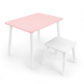Детский комплект стол и табурет Rolti Baby (розовая столешница/белое сиденье/белые ножки) в Уфе - ufa.ok-mebel.com | фото