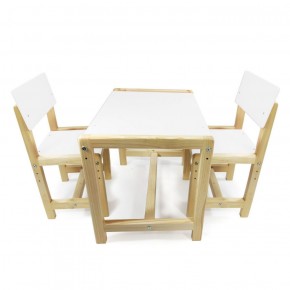 Детский растущий комплект стол и два стула  Я САМ "Лофт" (Белый, Сосна) в Уфе - ufa.ok-mebel.com | фото
