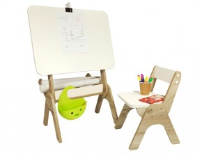 Детский растущий стол-парта и стул Я САМ "Умка" (Дуб/Серый) в Уфе - ufa.ok-mebel.com | фото 3