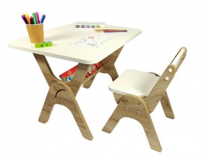 Детский растущий стол-парта и стул Я САМ "Умка" (Дуб/Серый) в Уфе - ufa.ok-mebel.com | фото 4