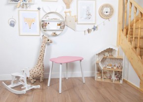 Детский стол Rolti Baby «Облачко»  (розовый/белый, массив березы/мдф) в Уфе - ufa.ok-mebel.com | фото