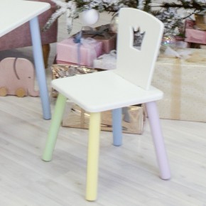 Детский стул Корона (Белый/Белый/Цветной) в Уфе - ufa.ok-mebel.com | фото 1