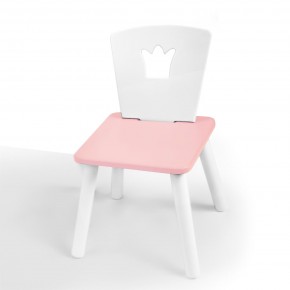 Детский стул Корона (Белый/Розовый/Белый) в Уфе - ufa.ok-mebel.com | фото