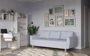 Диван-кровать Тулисия пастельно-голубой, ткань рогожка в Уфе - ufa.ok-mebel.com | фото 4