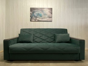 Диван Престиж-15 (НПБ+МДФ) велюр Sensey bottle green в Уфе - ufa.ok-mebel.com | фото 2