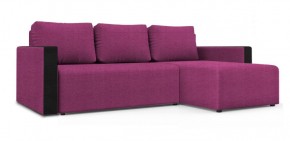 Диван угловой Алиса 3 Shaggy FUCHSIA - TEOS BLACK в Уфе - ufa.ok-mebel.com | фото