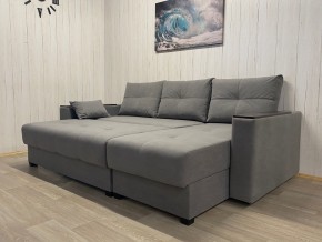 Диван угловой Комфорт-3 (НПБ+МДФ) велюр Galaxy Lite 26 в Уфе - ufa.ok-mebel.com | фото 3