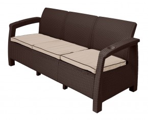 Диван Yalta Premium Sofa 3 Set (Ялта) шоколадный (+подушки под спину) в Уфе - ufa.ok-mebel.com | фото
