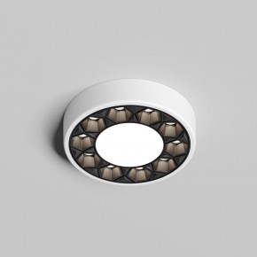 DK2440-WB Встраиваемый светильник DUAL 5+5 Вт, LED 4000K, IP 20, d90mm, белый/черный, алюминий/акрил в Уфе - ufa.ok-mebel.com | фото