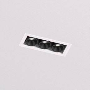 DK2530-WB Встраиваемый светильник SPACE со светодиодом под шпатлевку L69mm 220V 6W 38° 4000К IP20 белый/черный алюминий в Уфе - ufa.ok-mebel.com | фото