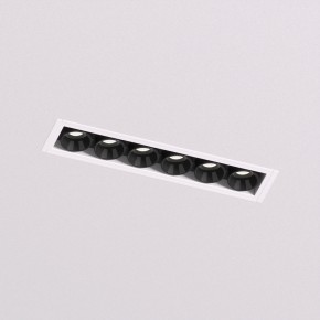 DK2531-WB Встраиваемый светильник SPACE со светодиодом под шпатлевку L126mm 220V 10W 38° 4000К IP20 белый/черный алюминий в Уфе - ufa.ok-mebel.com | фото