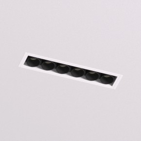 DK2531-WB Встраиваемый светильник SPACE со светодиодом под шпатлевку L126mm 220V 10W 38° 4000К IP20 белый/черный алюминий в Уфе - ufa.ok-mebel.com | фото 2