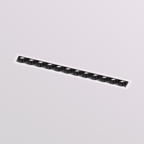 DK2532-WB Встраиваемый светильник SPACE со светодиодом под шпатлевку L240mm 220V 20W 38° 4000К IP20 белый/черный алюминий в Уфе - ufa.ok-mebel.com | фото