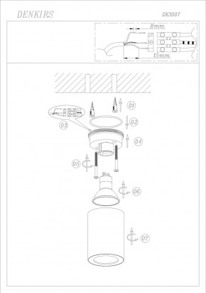 DK3007-BK Накладной светильник влагозащ., IP 44, 15 Вт, GU10, черный, алюминий в Уфе - ufa.ok-mebel.com | фото