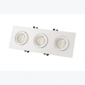 DK3023-WH Встраиваемый светильник, IP 20, 10 Вт, GU5.3, LED, белый, пластик в Уфе - ufa.ok-mebel.com | фото 3