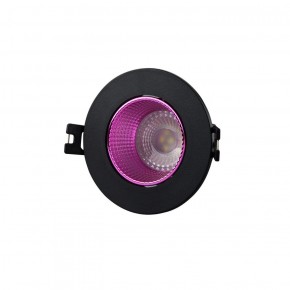 DK3061-BK+PI Встраиваемый светильник, IP 20, 10 Вт, GU5.3, LED, черный/розовый, пластик в Уфе - ufa.ok-mebel.com | фото 1