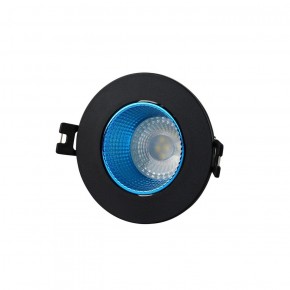 DK3061-BK+СY Встраиваемый светильник, IP 20, 10 Вт, GU5.3, LED, черный/голубой, пластик в Уфе - ufa.ok-mebel.com | фото