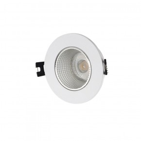 DK3061-WH+CH Встраиваемый светильник, IP 20, 10 Вт, GU5.3, LED, белый/хром, пластик в Уфе - ufa.ok-mebel.com | фото