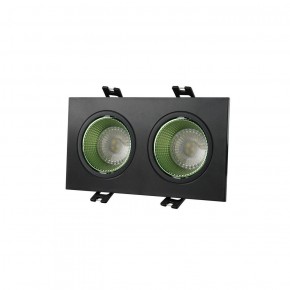 DK3072-BK+GR Встраиваемый светильник, IP 20, 10 Вт, GU5.3, LED, черный/зеленый, пластик в Уфе - ufa.ok-mebel.com | фото