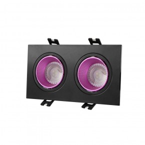 DK3072-BK+PI Встраиваемый светильник, IP 20, 10 Вт, GU5.3, LED, черный/розовый, пластик в Уфе - ufa.ok-mebel.com | фото