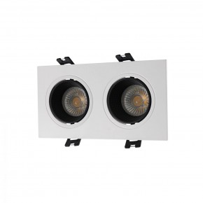 DK3072-WH+BK Встраиваемый светильник, IP 20, 10 Вт, GU5.3, LED, белый/черный, пластик в Уфе - ufa.ok-mebel.com | фото