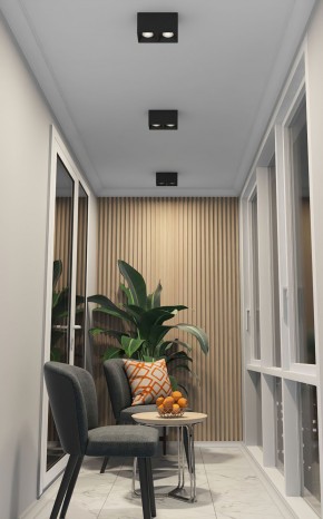 DK3085-BK+CH Светильник накладной IP 20, 10 Вт, GU5.3, LED, черный/хром, пластик в Уфе - ufa.ok-mebel.com | фото 2