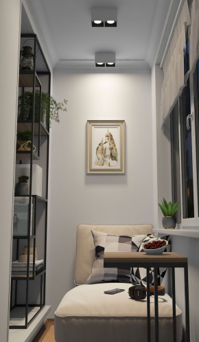 DK3085-WB+WH Светильник накладной IP 20, 10 Вт, GU5.3, LED, бело-черный/белый, пластик в Уфе - ufa.ok-mebel.com | фото 2